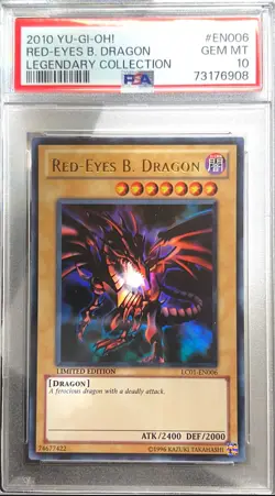 Yu-Gi-Oh 2010 Red Eyes B. Dragon Legendary Collection LC01-EN006 PSA 10 - Image 1