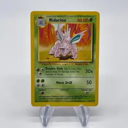 Nidorino 37/102 - Common 1999 English Base Set Pokemon Card - Near Mint NM & LP - Image 1