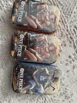 One Piece Tin Pack Set Vol 2 Set of 3 [TS-02 OP-13] Sealed Bandai -Same Day Ship - Image 1
