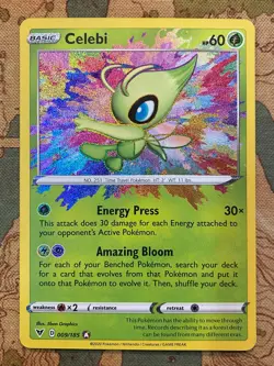 Pokemon Card TCG - Celebi 009/185 Amazing Rare Vivid Voltage Near Mint - Image 2