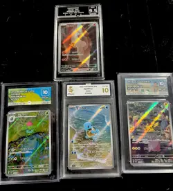 4 x Slab Bundle Pokemon TCG 151 squirtle pikachu charmander ivysaur 10 not psa - Image 1