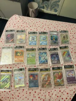18 x GG GETGRADED Pokemon Slab Bundle Job Lot 10 9.5 9 Not PSA English Japanese - Image 1
