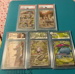 5x PSA Ace 9 8 Slab Bundle Pokemon TCG 151 charmeleon venusaur machoke lot - Image 1