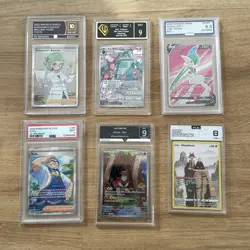 Pokemon Graded Card Slab Bundle x6 PSA CGC AGS PCG Grades 8 8.5 9 10 - Image 1