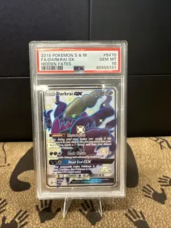 Pokemon PSA 10 Darkrai GX SV70/SV94 Sun & Moon Hidden Fates Shiny Vault Mint - Image 1