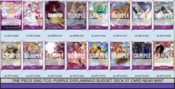 ONE PIECE ENG TCG: PURPLE DOFLAMINGO BUDGET DECK 57 CARD NEAR MINT - Image 1