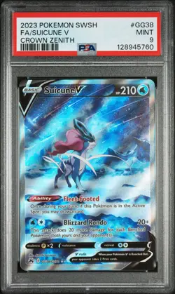 Suicune V Crown Zenith Pokemon Sword And Shield Crown Zenith GG38/GG70 PSA 9 - Image 1