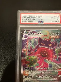2021 POKEMON SWORD & SHIELD FUSION STRIKE SECRET FA #271 GENGAR VMAX PSA 10 - Image 3