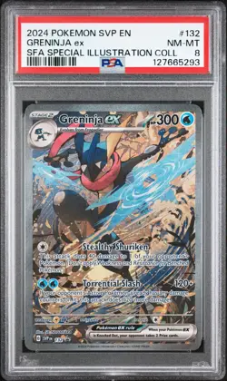 2024 POKEMON SVP EN-SV BLACK STAR PROMO #132 GRENINJA EX PSA 8 - Image 1