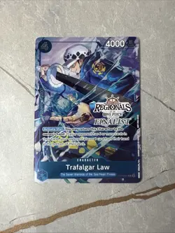 One Piece Tcg Trafalgar Law Op07-047 Regionals 2025 finalist stamped nm - Image 1
