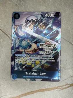 One Piece Tcg Trafalgar Law Op07-047 Regionals 2025 finalist stamped nm - Image 2