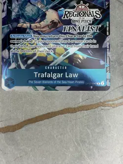 One Piece Tcg Trafalgar Law Op07-047 Regionals 2025 finalist stamped nm - Image 3