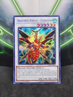Yugioh Dragunity Knight - Vajrayana SHVA-EN050 Secret Rare 1st Edition NM - Image 1