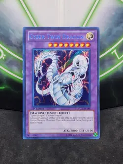 Yugioh Cyber Twin Dragon LCGX-EN180 Secret Rare 1st Edition NM - Image 1