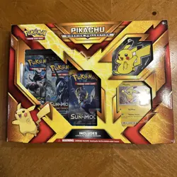 Pokemon TCG Pikachu Sidekick Collection Box 3 Booster Packs Keychain Sealed NEW - Image 1