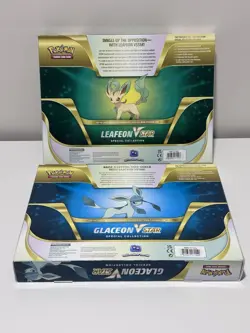 Pokemon TCG Glaceon & Leafeon VSTAR Special Collection Sealed Set of 2 SEE DISC - Image 2