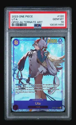 One Piece - Uta Secret Rare Alt Art OP02 -120 Paramount War English PSA 10 - Image 1