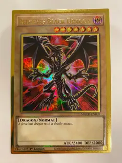 YUGIOH! Red-Eyes Black Dragon MGED-EN003 Premium Gold Rare 1st Ed NM Alt Art - Image 1
