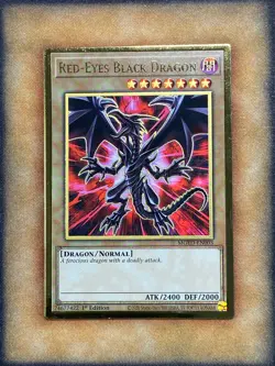 Yugioh Red-Eyes Black Dragon MGED-EN003 Gold Rare Alt Art 1st Ed NM - Image 1