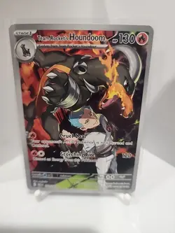 Pokemon Team Rockets Houndoom IR 191/182 Scarlet and Violet: Destined Rivals NM - Image 1