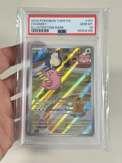 PSA 10 Chansey 187/167 SV06 GEM MINT Twilight Masquerade Holo Art Pokemon Card - Image 1