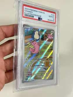 PSA 10 Chansey 187/167 SV06 GEM MINT Twilight Masquerade Holo Art Pokemon Card - Image 4