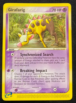 Girafarig 16/97 Rare EX Dragon Pokemon Card LP - Image 1