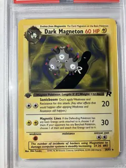 PSA 7 NM Dark Magneton 28/82 1st Edition Team Rocket Non Holo Rare Pokemon Card - Image 2