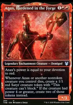 X 1 Anax, Hardened in the Forge 264 Theros Beyond Death MTG Magic The Gathering - Image 1