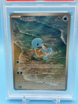 2023 POKEMON MEW EN-151 ILLUSTRATION RARE #170 SQUIRTLE PSA 9 - Image 4