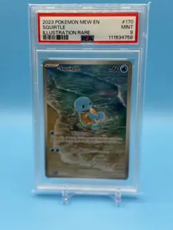 2023 POKEMON MEW EN-151 ILLUSTRATION RARE #170 SQUIRTLE PSA 9 - Image 5