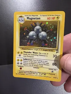 Magneton Base Set 2 Vintage Holo Rare Pokemon W/ A Swirl WOtC Card #9/130 Nm-Lp - Image 2