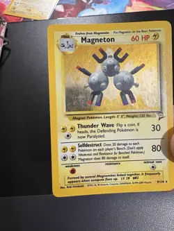 Magneton Base Set 2 Vintage Holo Rare Pokemon W/ A Swirl WOtC Card #9/130 Nm-Lp - Image 5