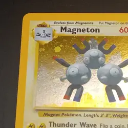Magneton 9/130 - SWIRL Holo RARE - BASE SET 2 - VINTAGE WOTC POKEMON CARD - LP - Image 2