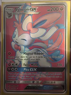 Pokemon TCG Sylveon GX Full Art Guardians Rising Holo Card 140/145 - Image 2