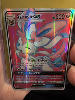 Pokemon TCG Sylveon GX Full Art Guardians Rising Holo Card 140/145 - Image 5