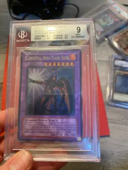 YU-GI-OH! elemental hero flare neos ultimate 1st BGS 9 - Image 1