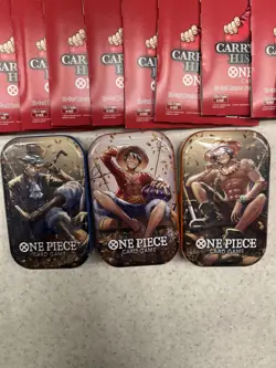 Lot of 15 One Piece OP-13 Carrying On His Will Sleeved Packs + 3 Tin Set Vol 2 - Image 2
