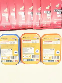 Lot of 15 One Piece OP-13 Carrying On His Will Sleeved Packs + 3 Tin Set Vol 2 - Image 3