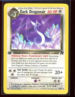 Dark Dragonair 33/82 Ex/NM Uncommon 1st Edition Team Rocket Pokemon - Image 1