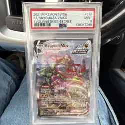 Pokemon Rayquaza VMAX Alternate Art Secret Rare 218/203 Evolving Skies PSA 9 - Image 1