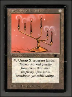 Candelabra of Tawnos mtg Heavy Play/Damaged small tear left edge Antiquities x1 - Image 1