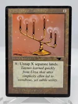 Candelabra of Tawnos mtg Heavy Play/Damaged small tear left edge Antiquities x1 - Image 3