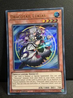 Dracotail Lukias Jush-en001 Ultra Rare 1st Edition YuGiOh Card Nm - Image 1