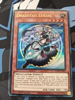 Dracotail Lukias JUSH-EN001 Ultra Rare 1st Edition YuGiOh TCG Card - Image 1
