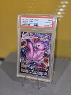 2021 Pokemon Sword & Shield Fusion Strike Mew VMAX #269 FA Secret PSA 10 GEM - Image 2
