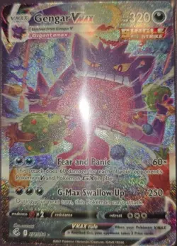 "2021 POKEMON SWORD & SHIELD FUSION STRIKE #271 FA/GENGAR VMAX -SECRET - Image 2