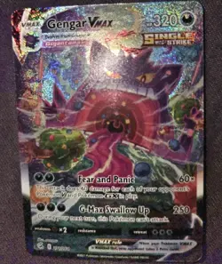 "2021 POKEMON SWORD & SHIELD FUSION STRIKE #271 FA/GENGAR VMAX -SECRET - Image 3
