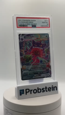 "2021 POKEMON SWORD & SHIELD FUSION STRIKE #271 FA/GENGAR VMAX -SECRET PSA 10 " - Image 2