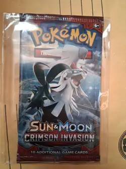 Pokemon Sun & Moon Crimson Invasion Booster Pack TCG Factory Sealed Guzzlord - Image 1